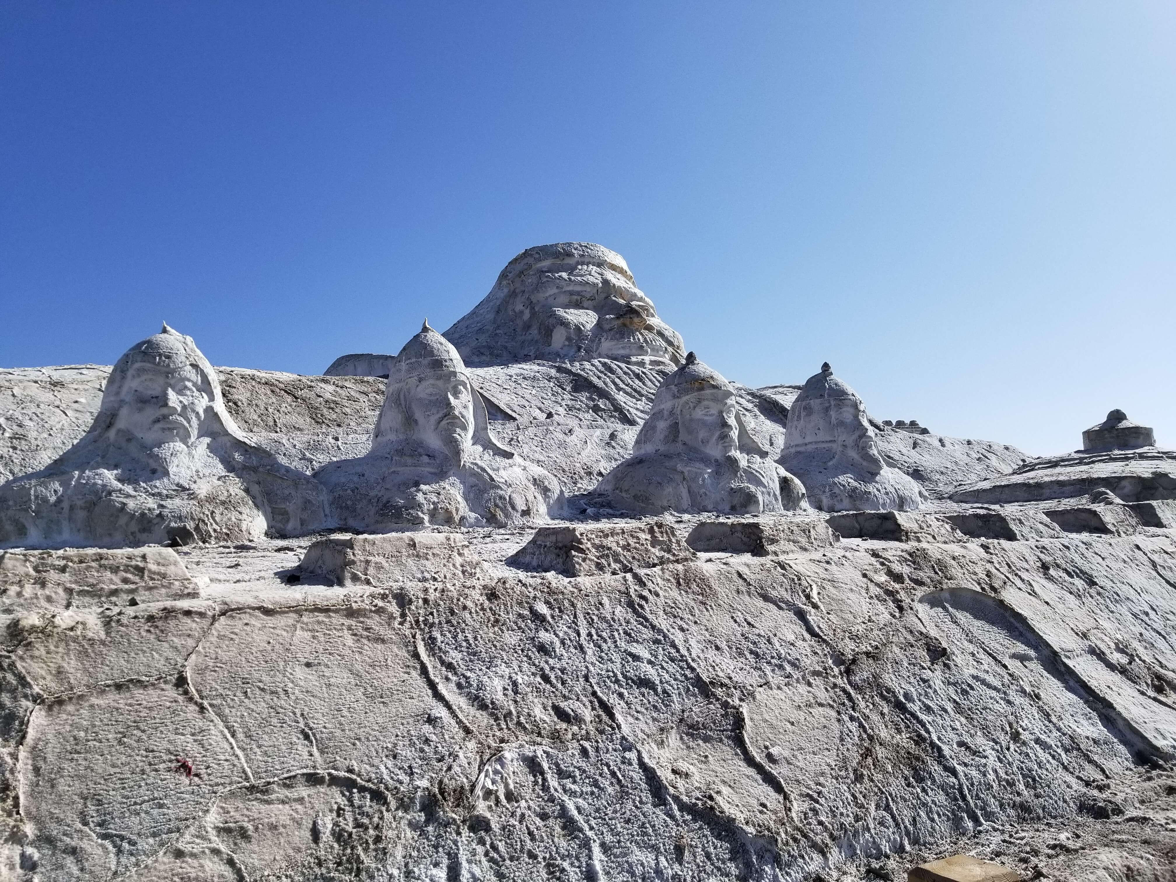 Chaka Salt Lake salt sculpture