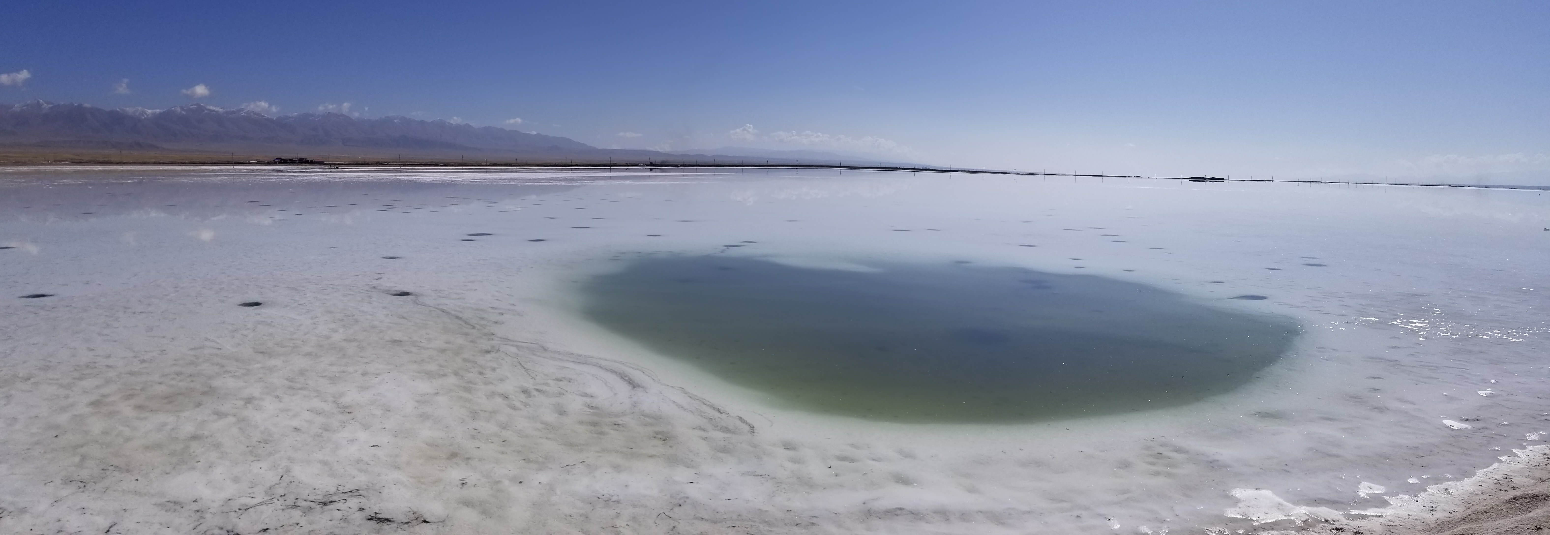 Chaka Salt Lake pond