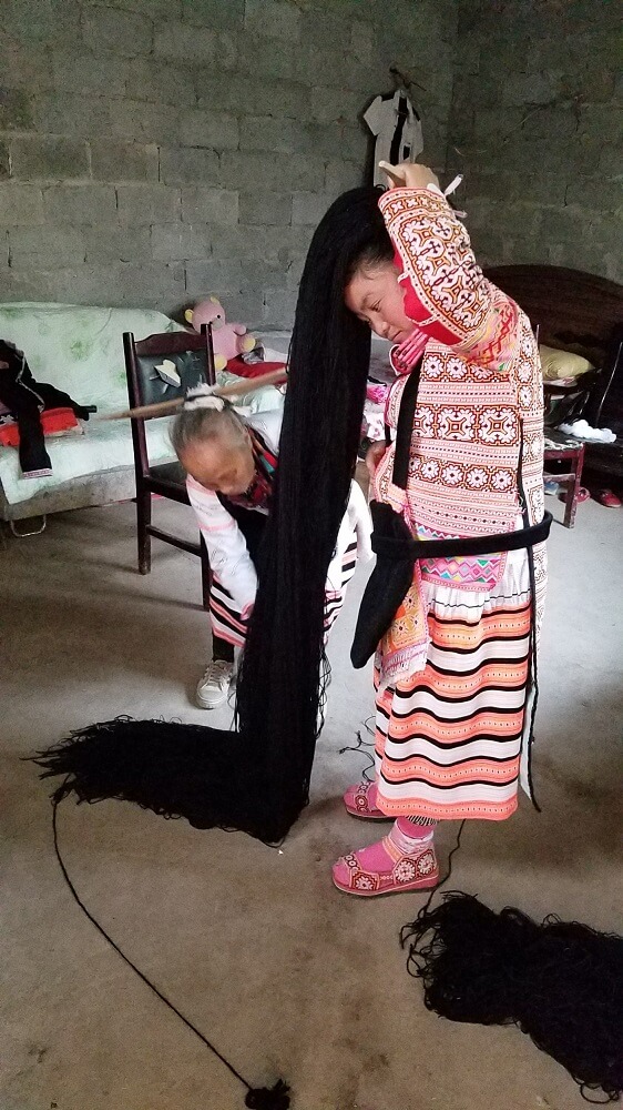 Longhorn Miao traditional hair piece