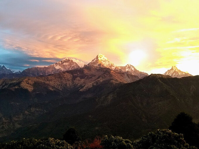 Annapurna Ghorepani Poon Hill sunrise
