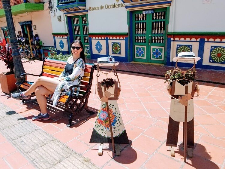 Guatape bench in town center